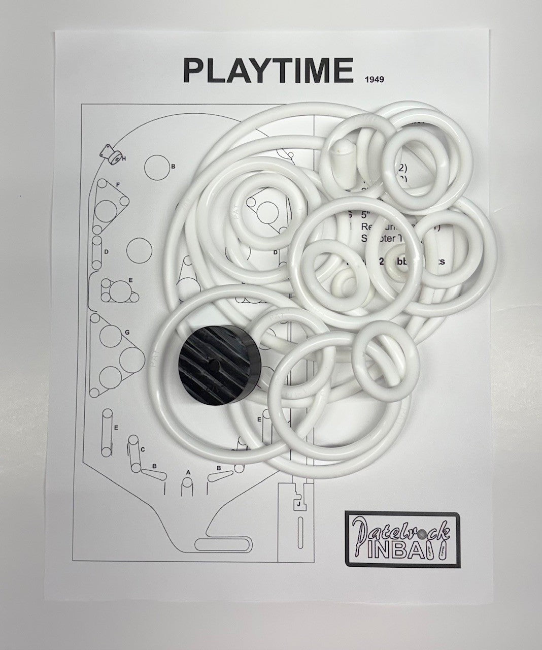 Exhibit Playtime Pinball Machine Rubber Ring Kit