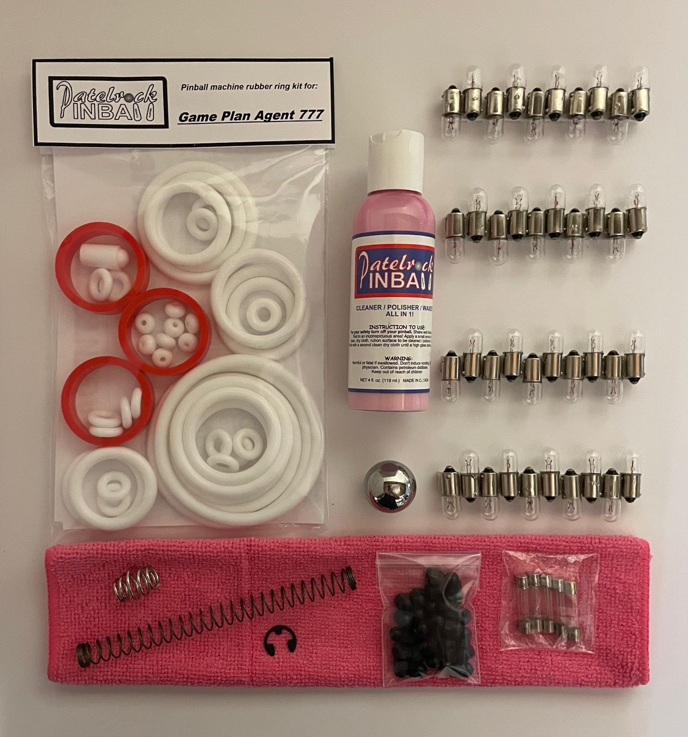 Game Plan Agents 777 Pinball Machine Maintenance Kit