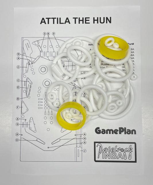 Game Plan Attila the Hun Pinball Machine Rubber Ring Kit