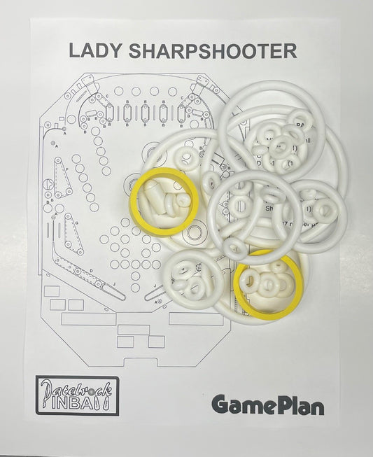 Game Plan Lady Sharpshooter Pinball Machine Rubber Ring Kit