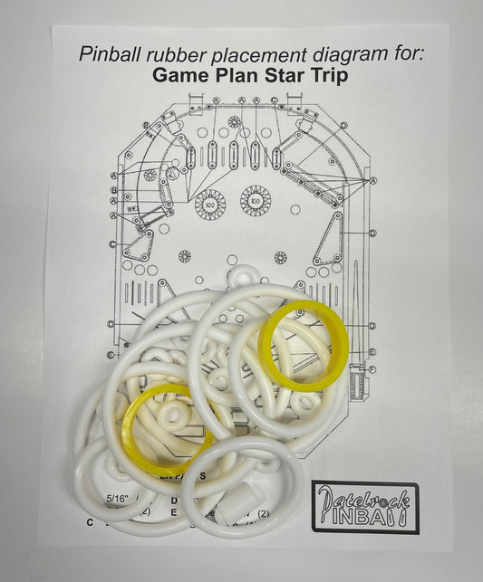 Game Plan Star Trip Pinball Machine Rubber Ring Kit