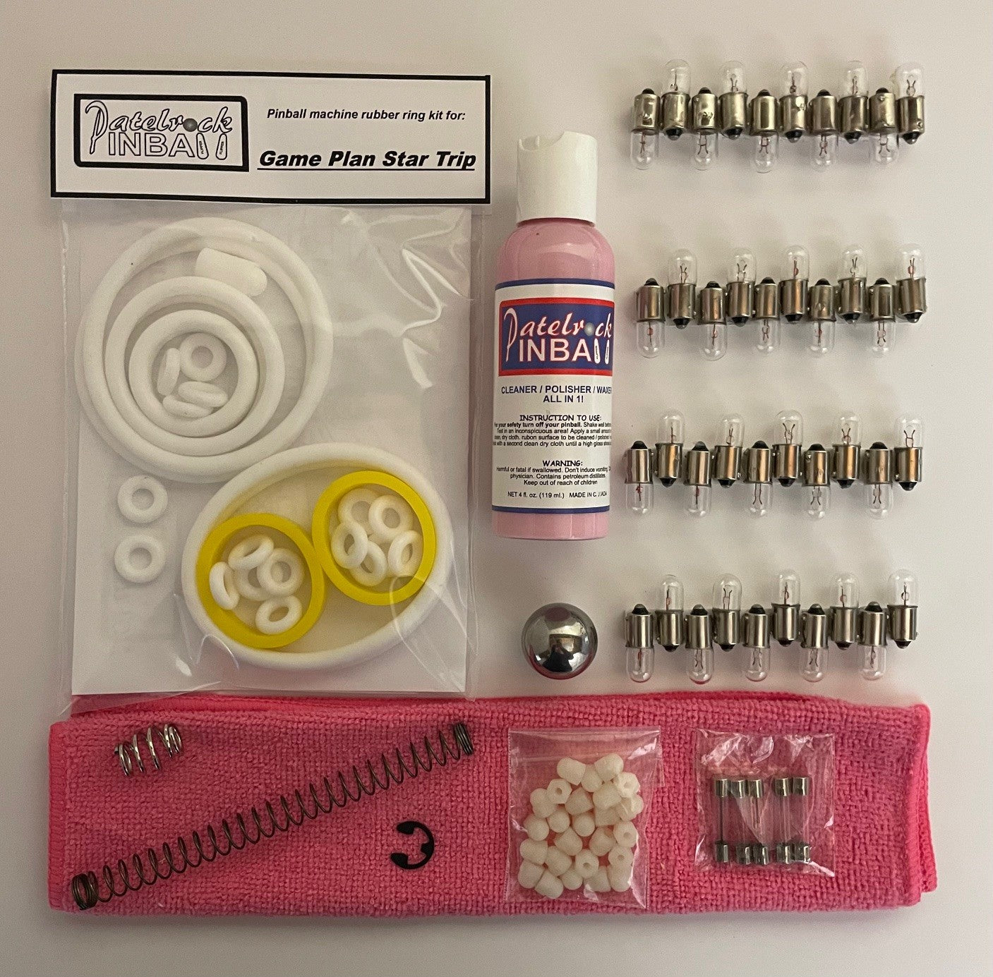 Game Plan Star Trip Pinball Machine Maintenance Kit