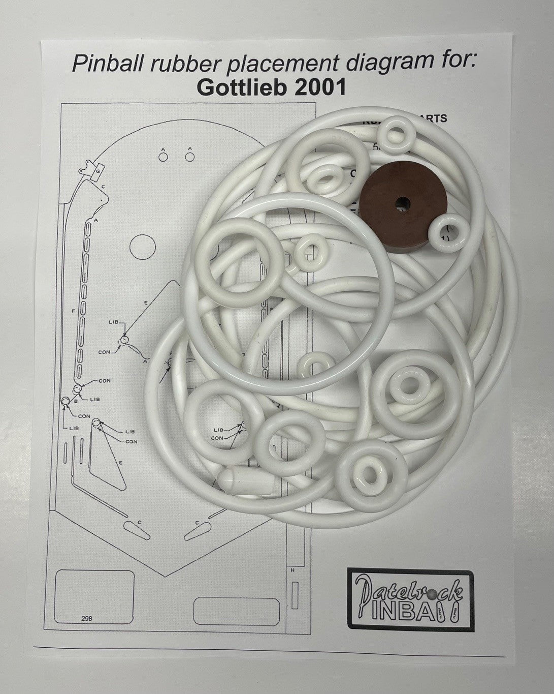 Gottlieb 2001 Pinball Machine Rubber Ring Kit