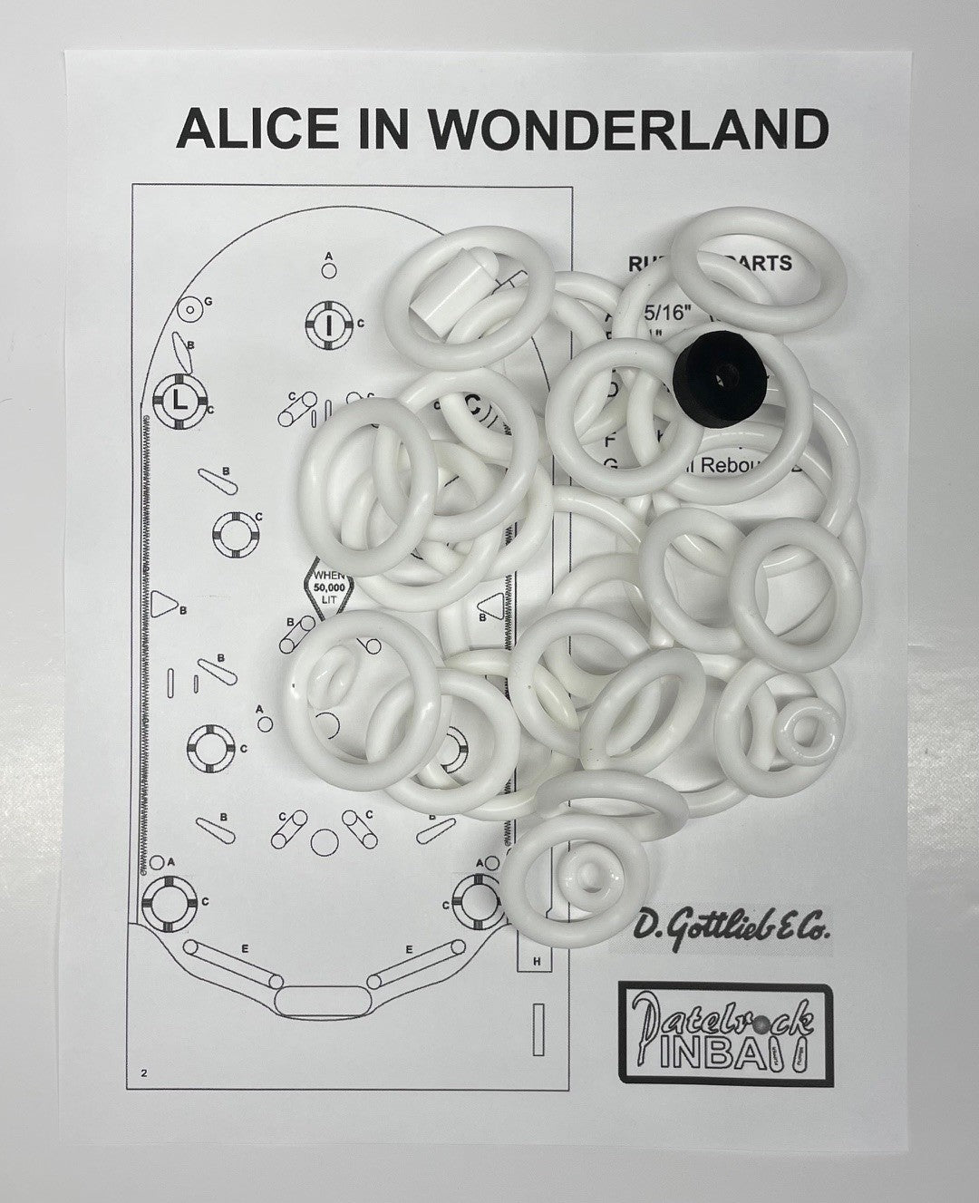 Gottlieb Alice in Wonderland Pinball Machine Maintenance Kit
