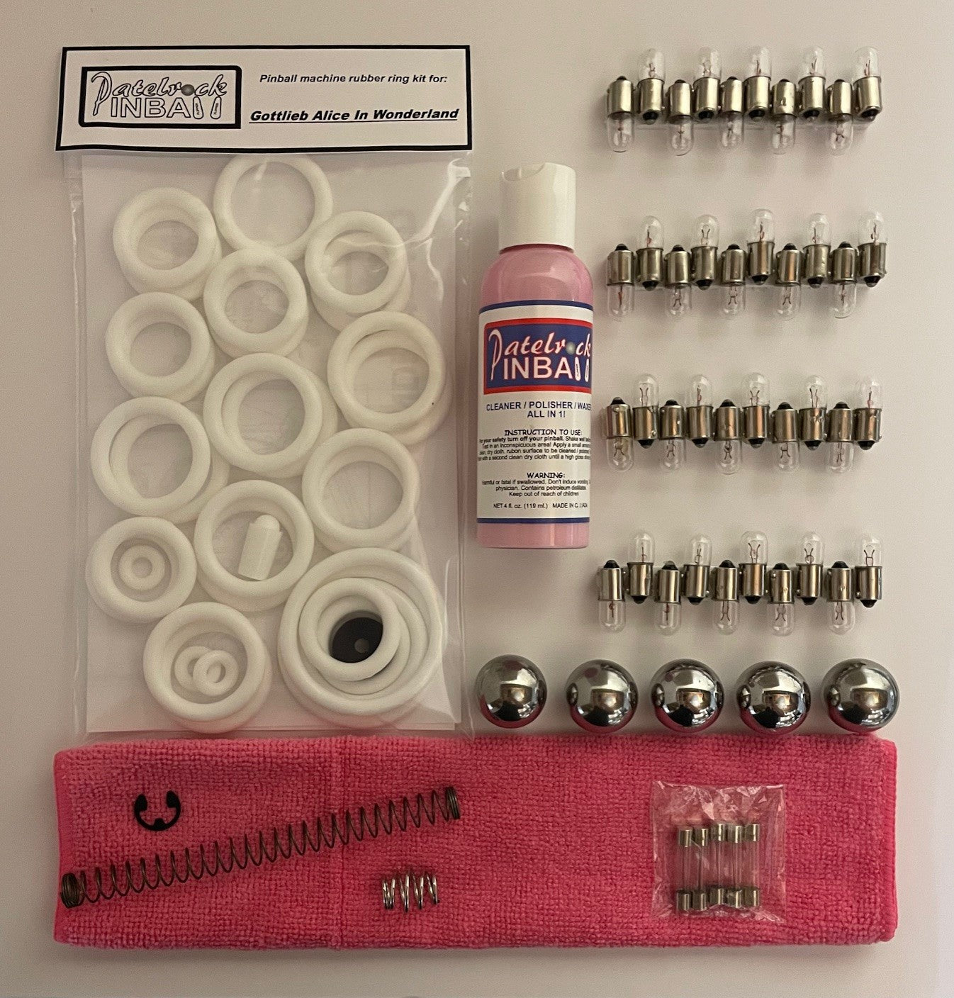 Gottlieb Alice in Wonderland Pinball Machine Maintenance Kit