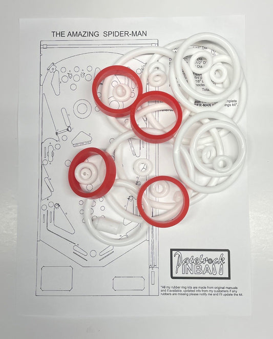 Gottlieb The Amazing Spider-Man Pinball Machine Rubber Ring Kit