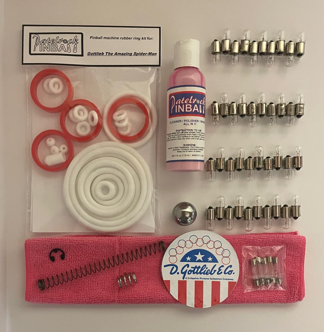 Gottlieb The Amazing Spider Man Pinball Machine Maintenance Kit