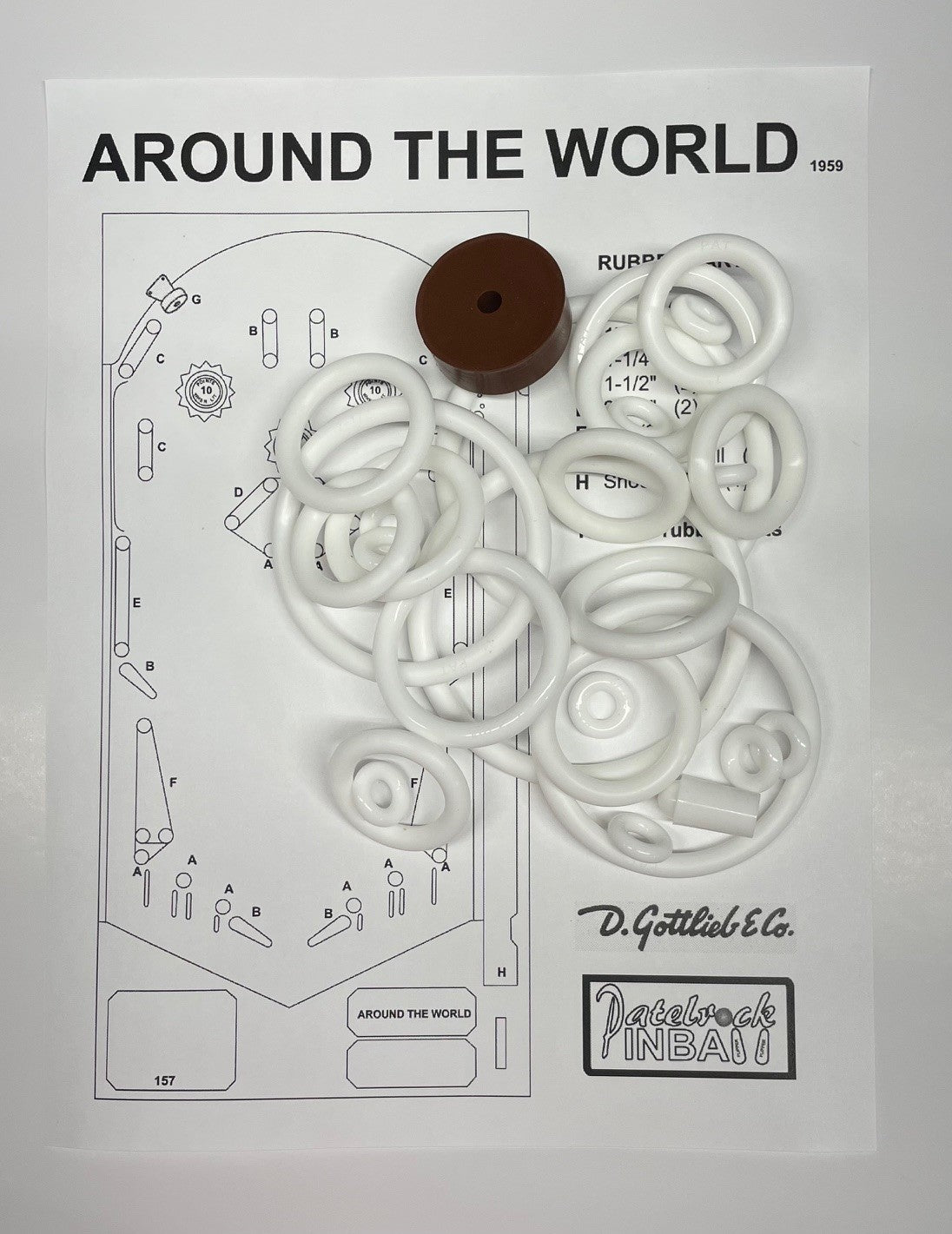Gottlieb Around the World Pinball Machine Rubber Ring Kit