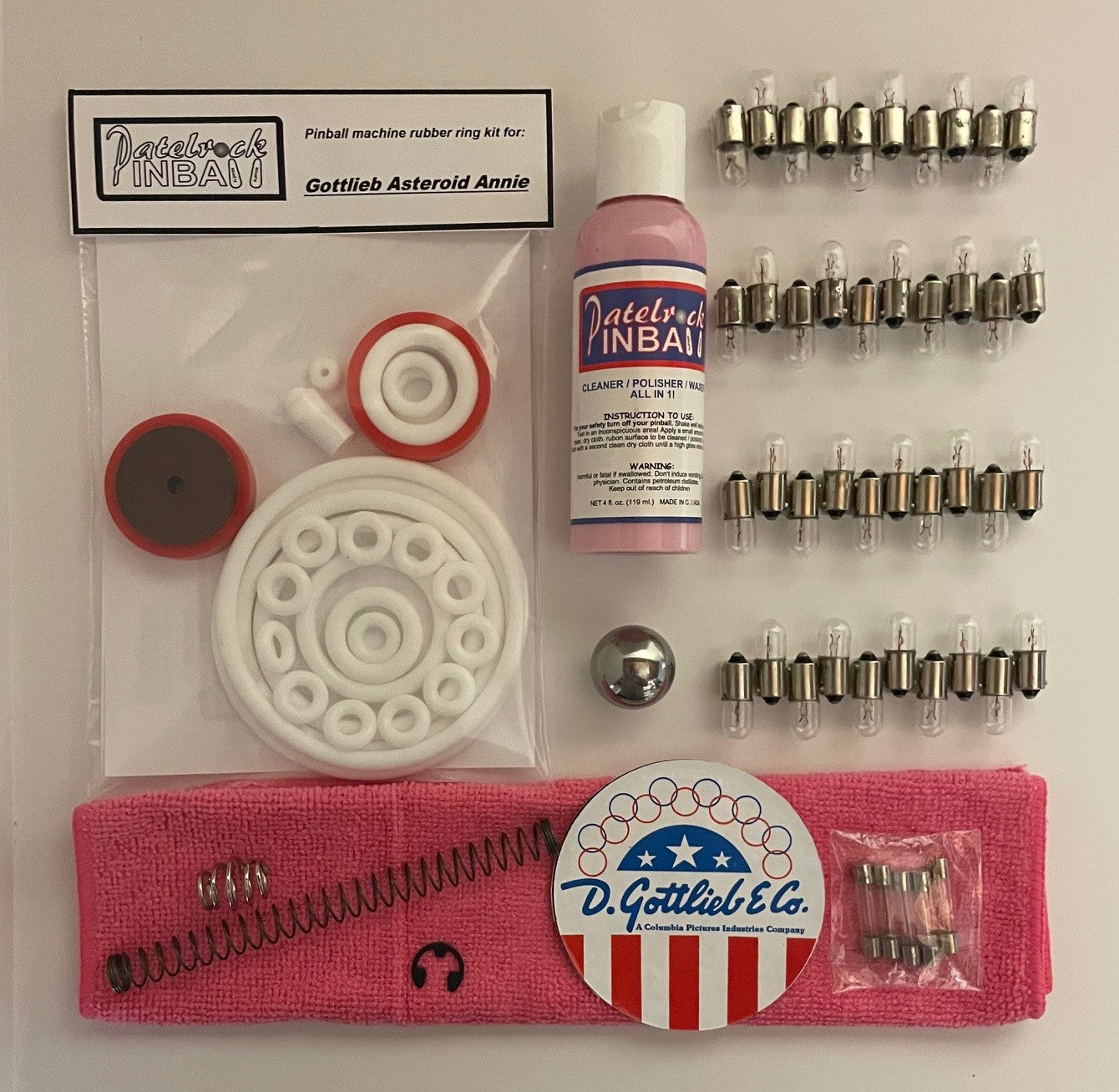 Gottlieb Asteroid Annie & the Aliens Pinball Machine Maintenance Kit