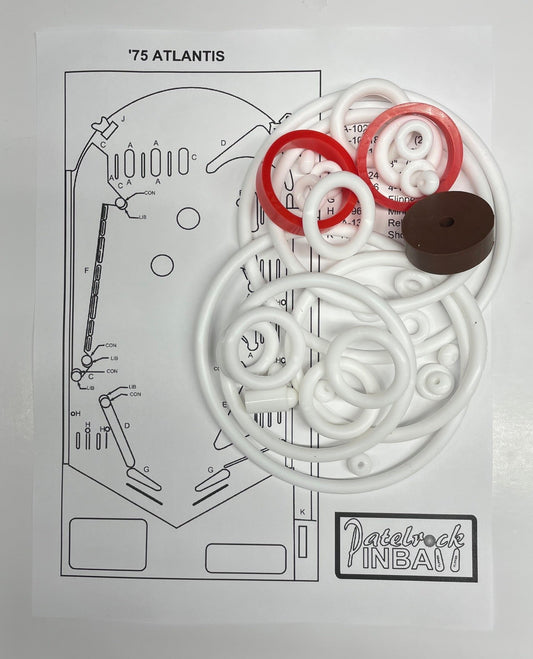 Gottlieb Atlantis Pinball Machine Rubber Ring Kit