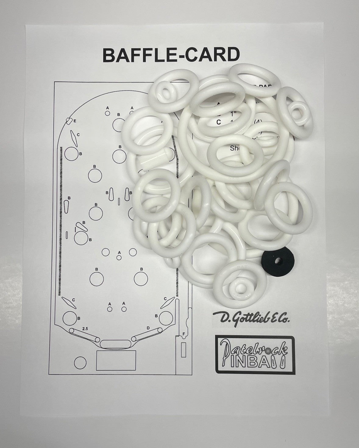 Gottlieb Baffle-Card Pinball Machine Rubber Ring Kit