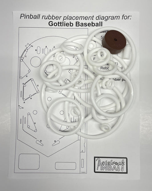 Gottlieb Baseball Pinball Machine Rubber Ring Kit
