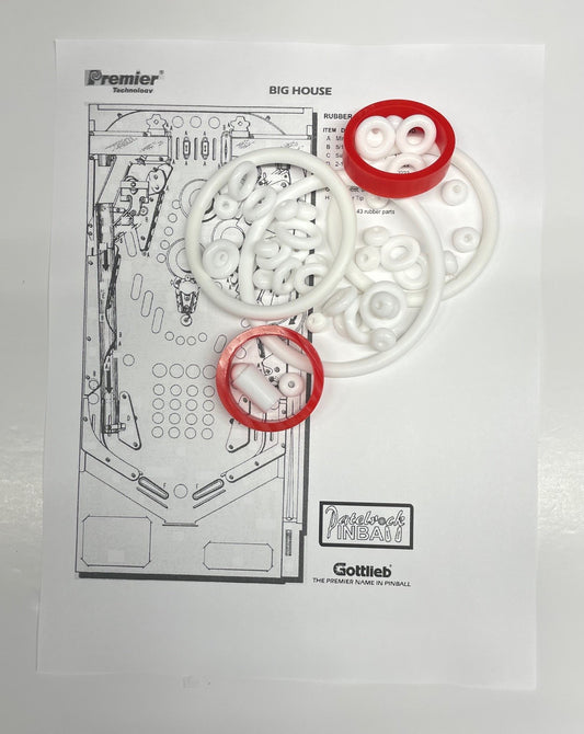 Gottlieb Big House Pinball Machine Rubber Ring Kit