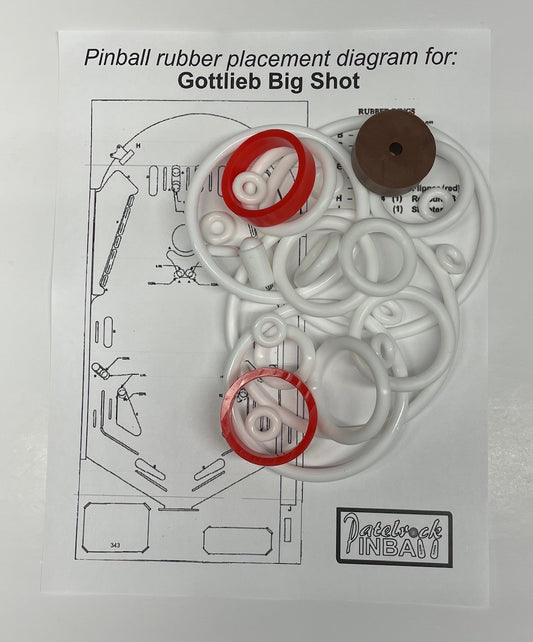 Gottlieb Big Shot Pinball Machine Rubber Ring Kit