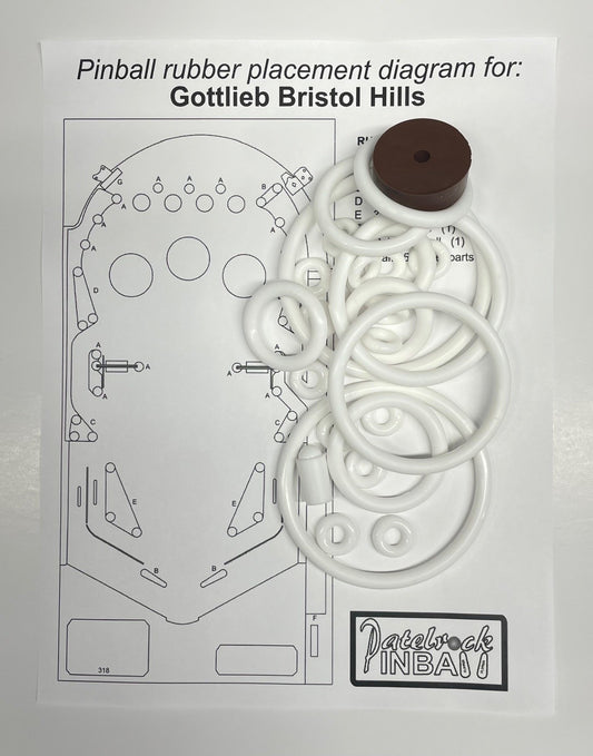 Gottlieb Bristol Hills Pinball Machine Rubber Ring Kit