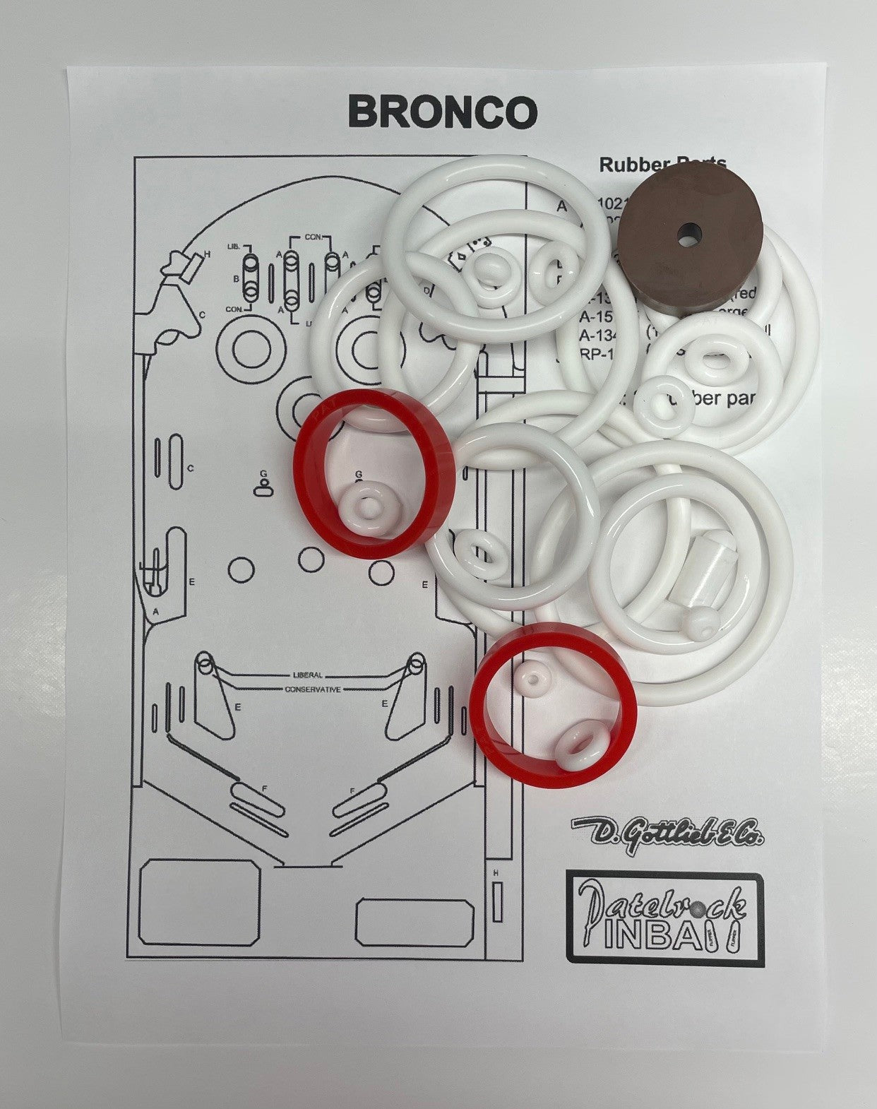 Gottlieb Bronco Pinball Machine Maintenance Kit