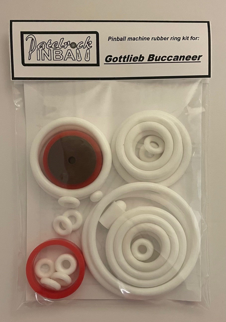 Gottlieb Buccaneer Pinball Machine Rubber Ring Kit