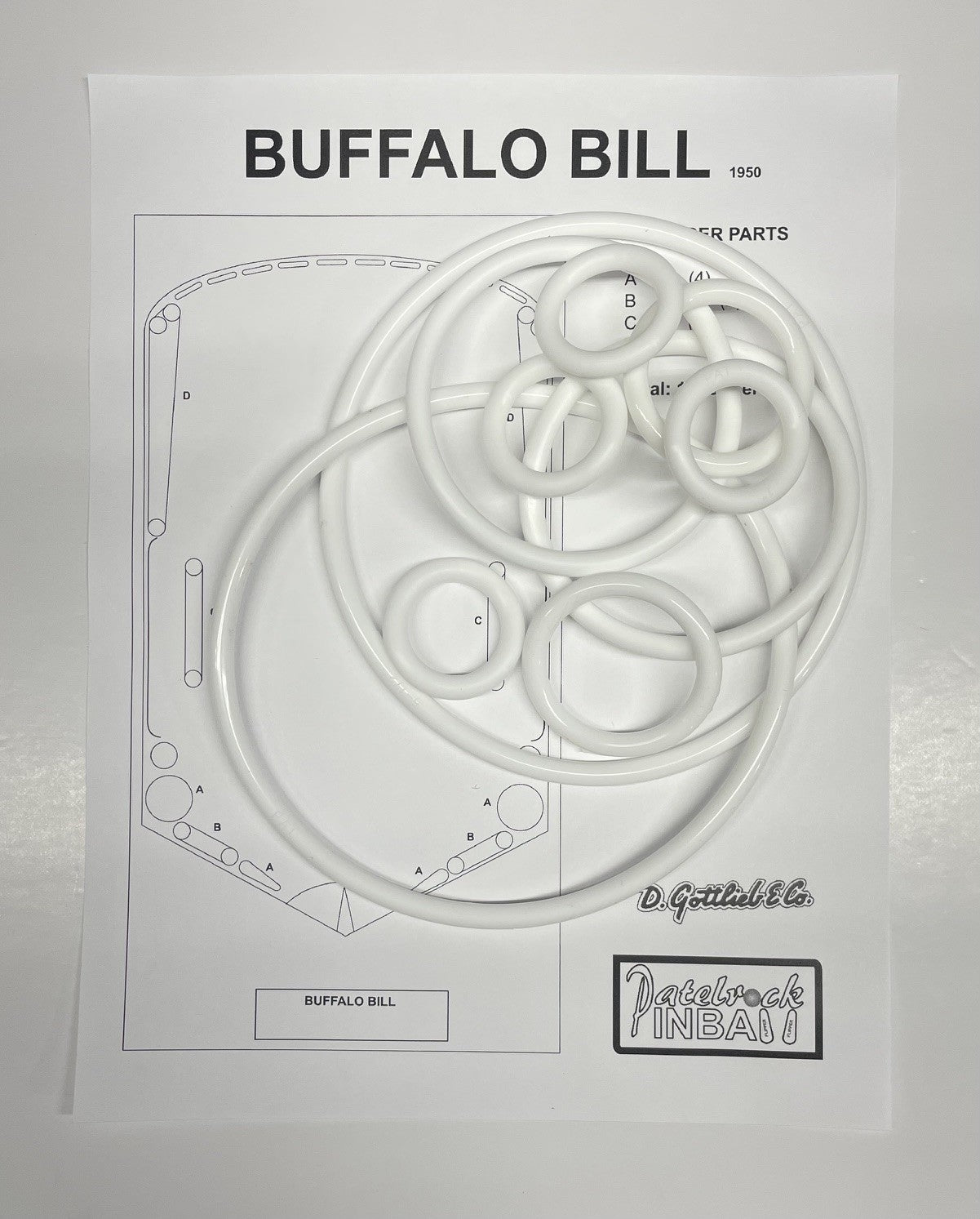 Gottlieb Buffalo Bill Pinball Machine Maintenance Kit