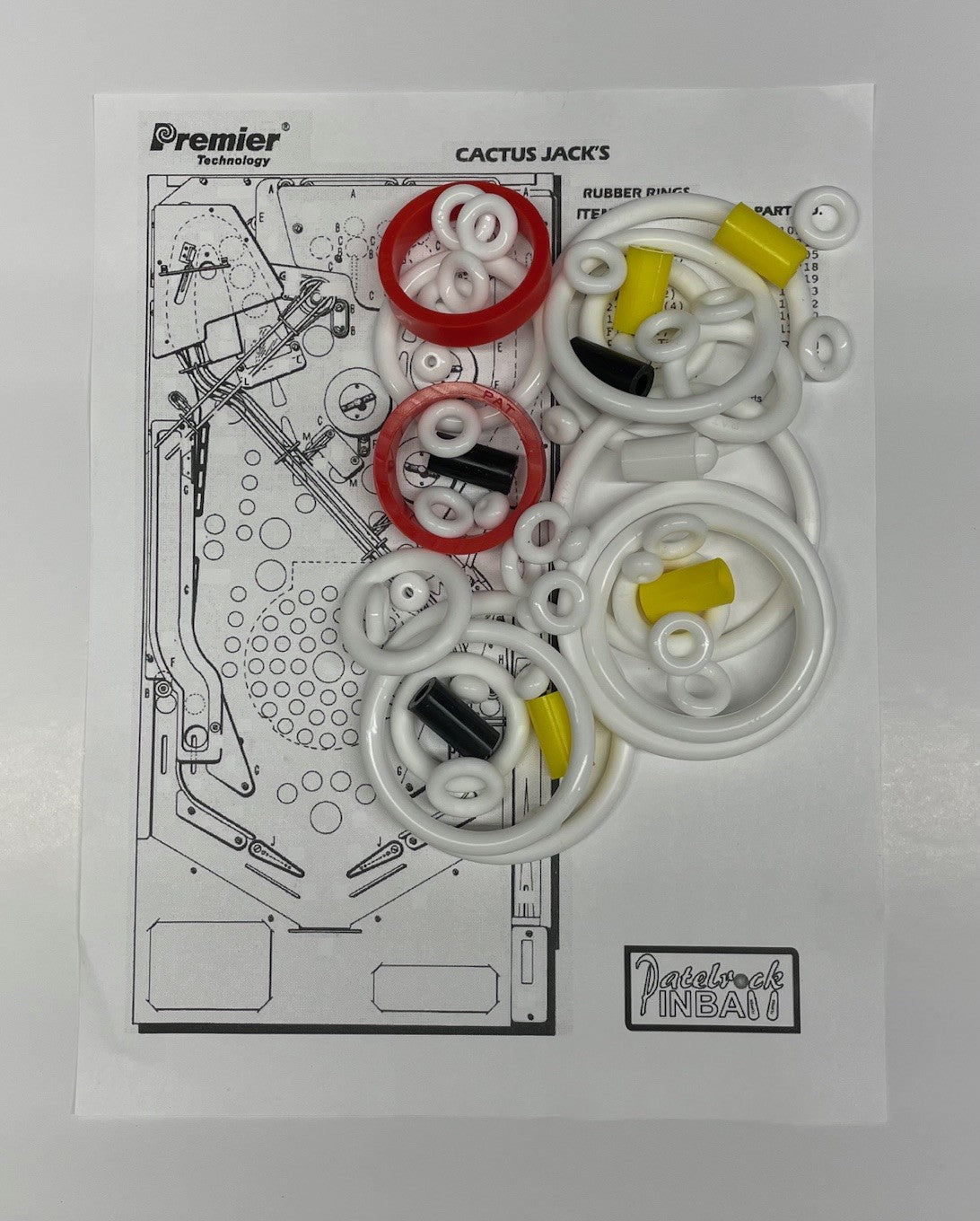Gottlieb Cactus Jack's Pinball Machine Rubber Ring Kit