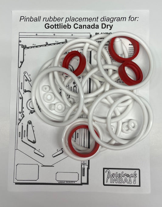 Gottlieb Canada Dry Pinball Machine Rubber Ring Kit