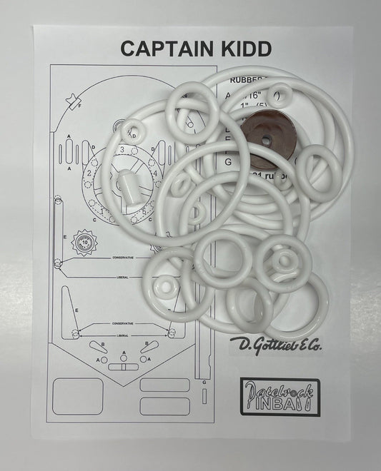 Gottlieb Captain Kidd Pinball Machine Rubber Ring Kit
