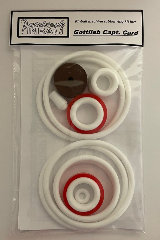 Gottlieb Capt. Card Pinball Machine Rubber Ring Kit