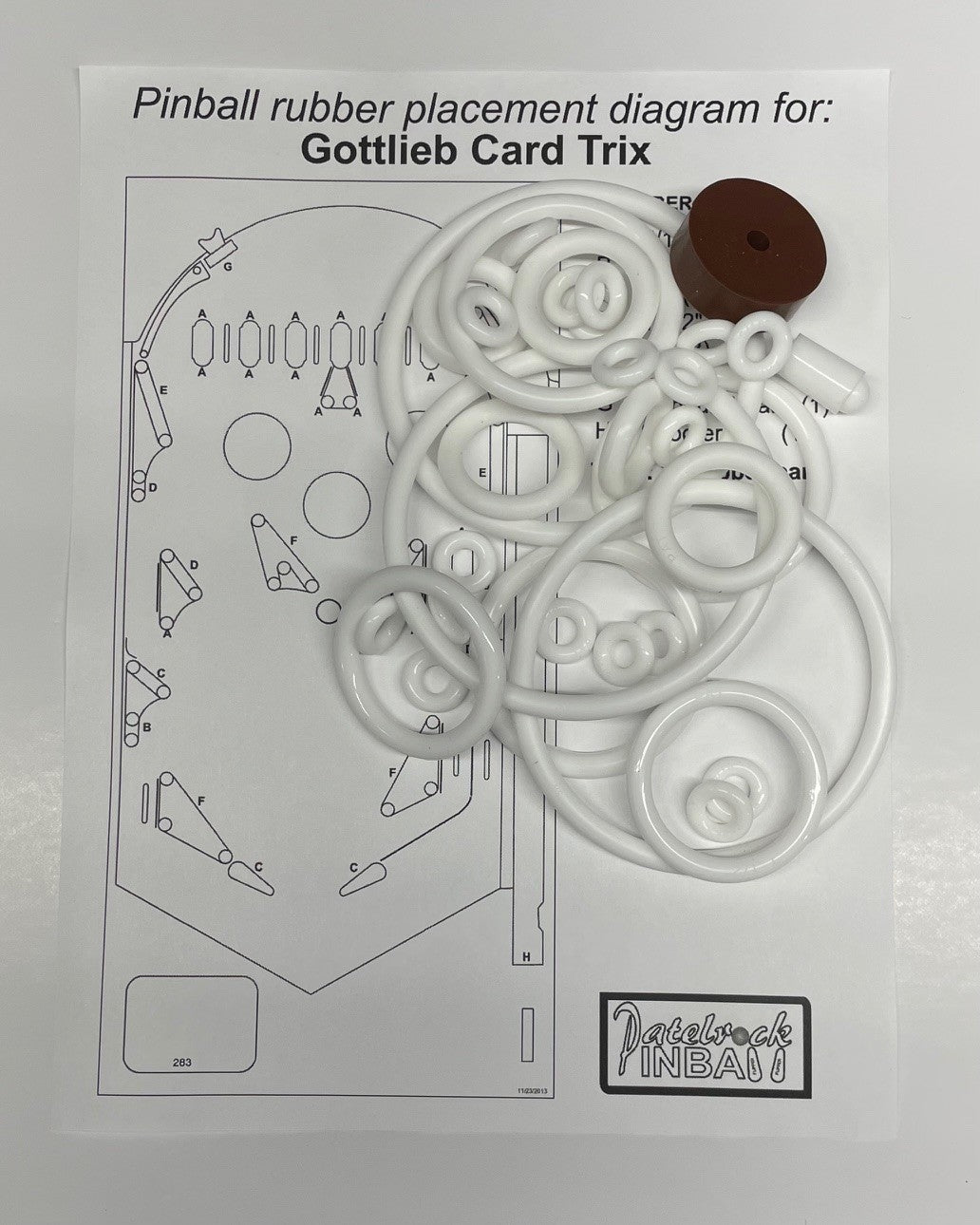 Gottlieb Card Trix Pinball Machine Rubber Ring Kit