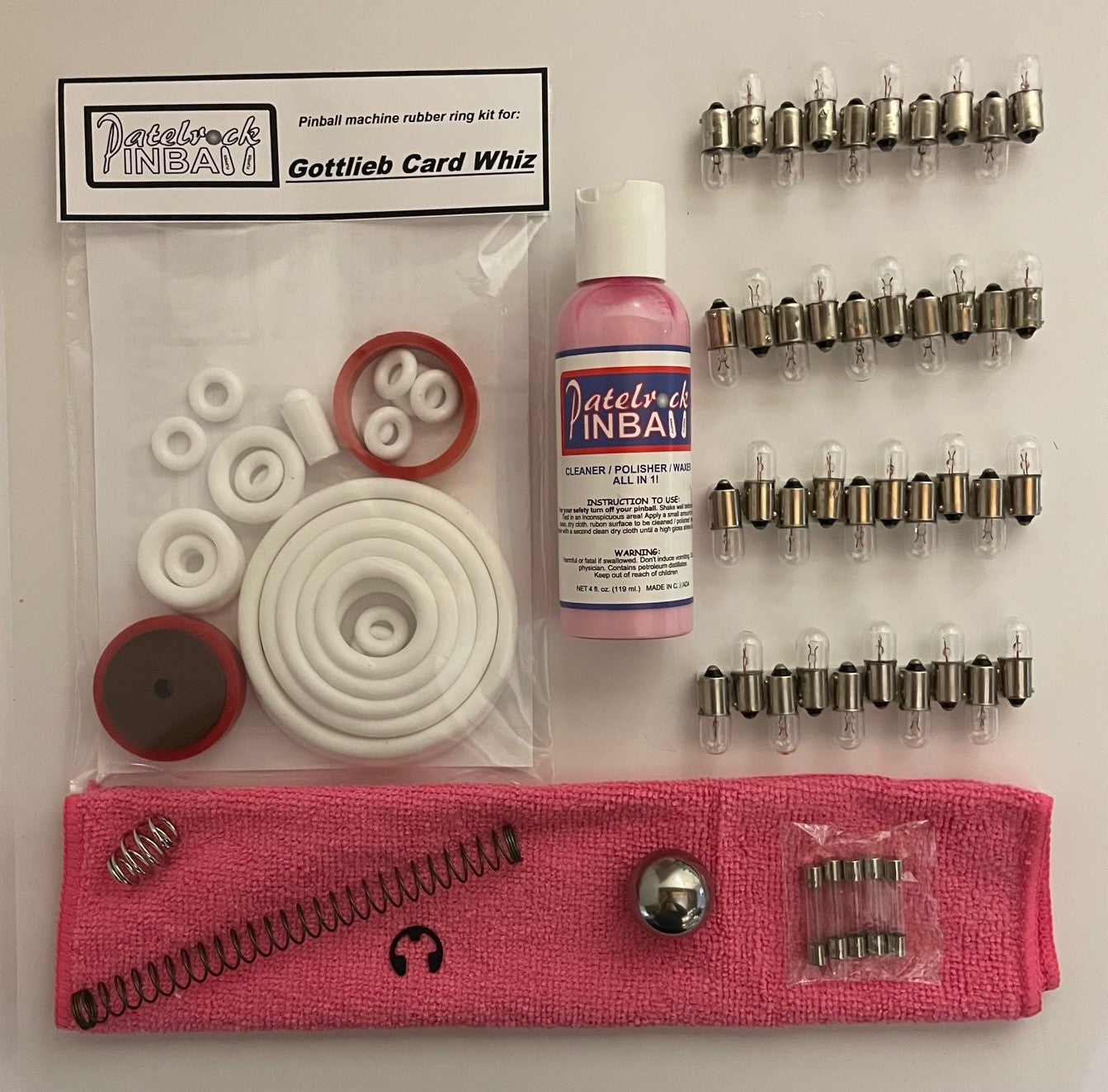 Gottlieb Card Whiz Pinball Machine Maintenance Kit