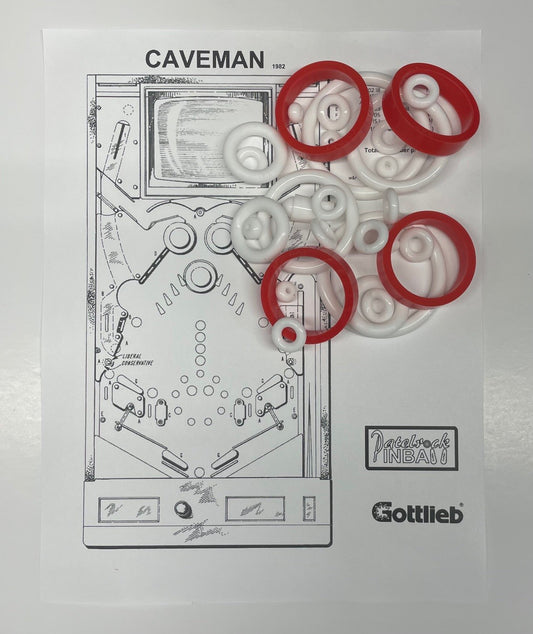 Gottlieb Caveman Pinball Machine Rubber Ring Kit