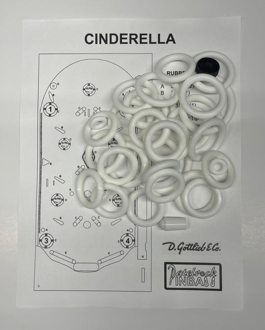 Gottlieb Cinderella Pinball Machine Rubber Ring Kit