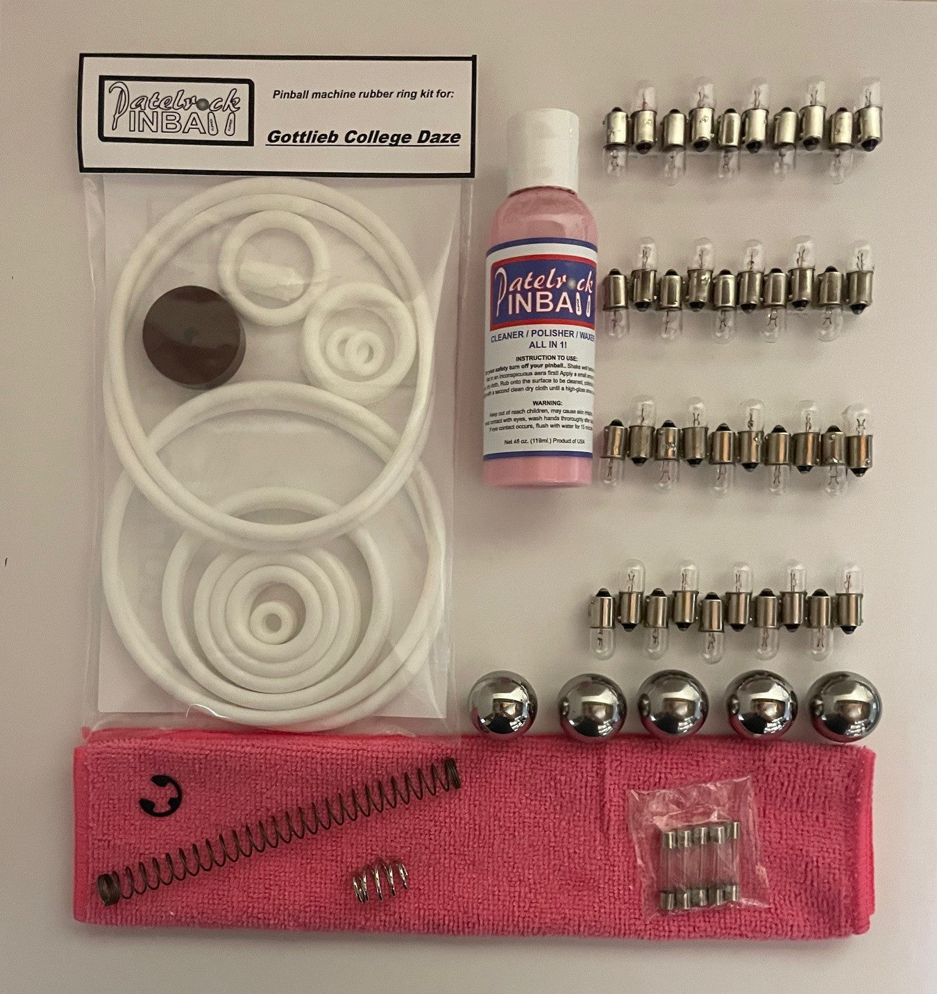 Gottlieb College Daze Pinball Machine Maintenance Kit