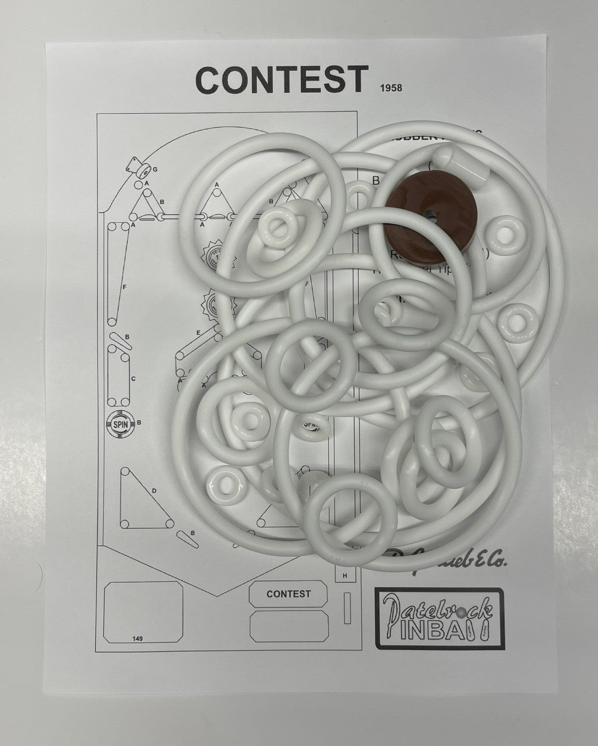 Gottlieb Contest Pinball Machine Rubber Ring Kit