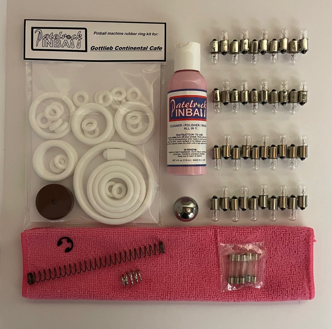 Gottlieb Continental Cafe Pinball Machine Maintenance Kit