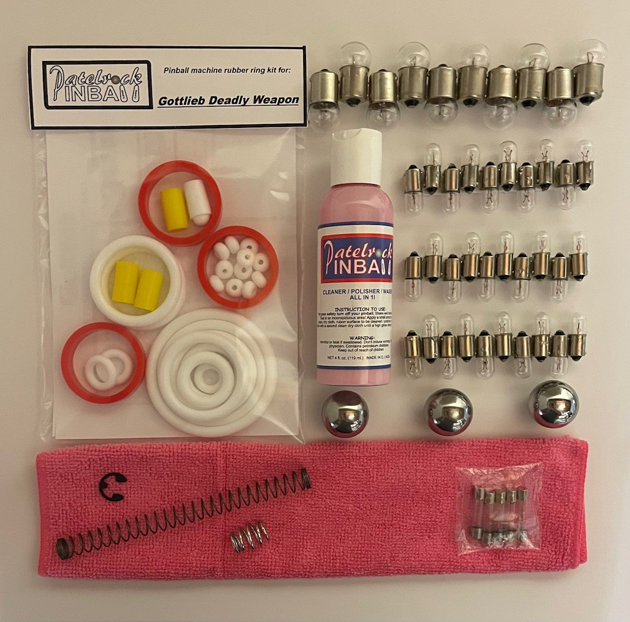 Gottlieb Deadly Weapon Pinball Machine Maintenance Kit