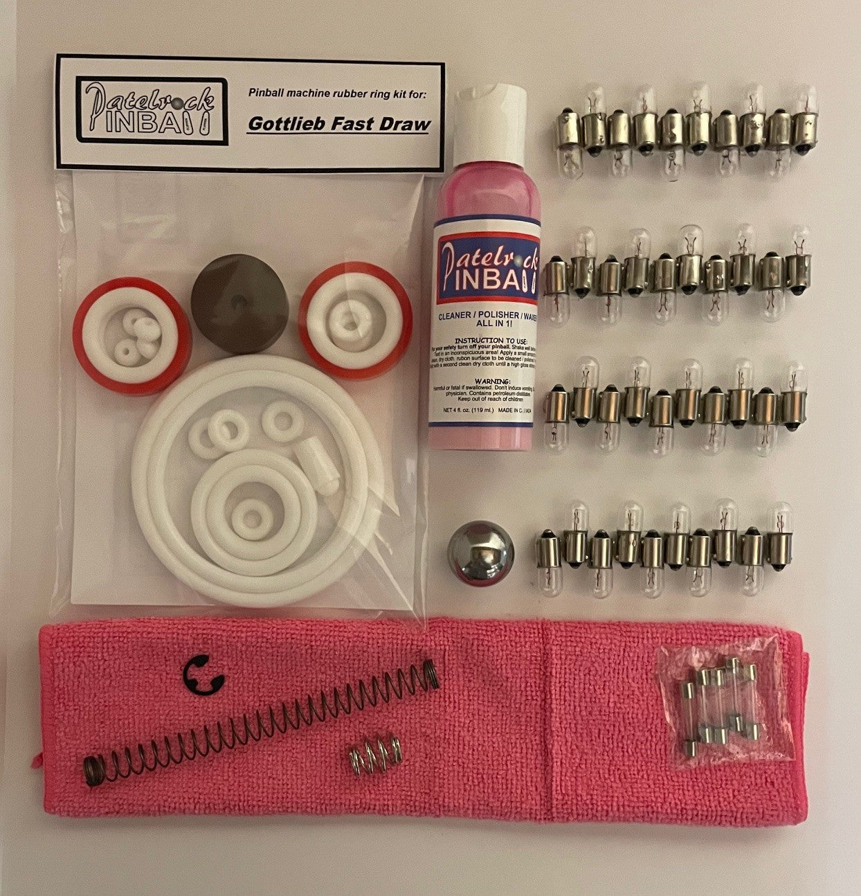 Gottlieb Fast Draw Pinball Machine Maintenance Kit