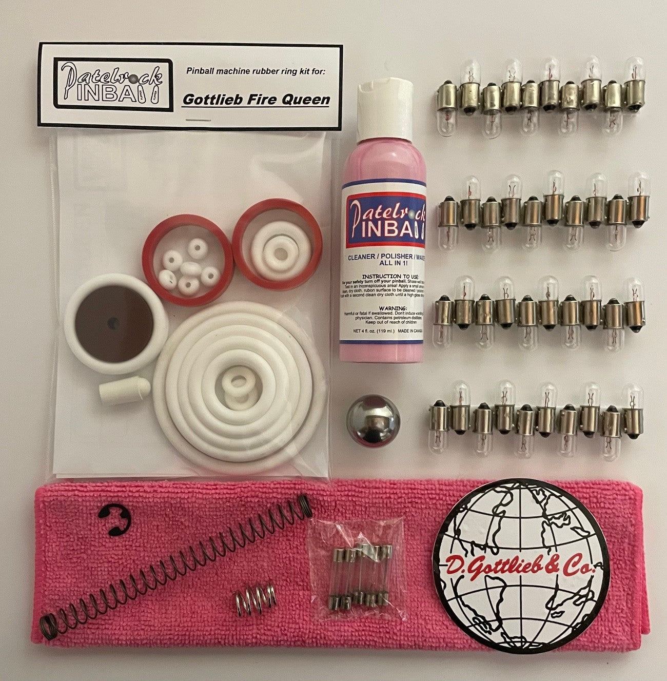 Gottlieb Fire Queen Pinball Machine Maintenance Kit