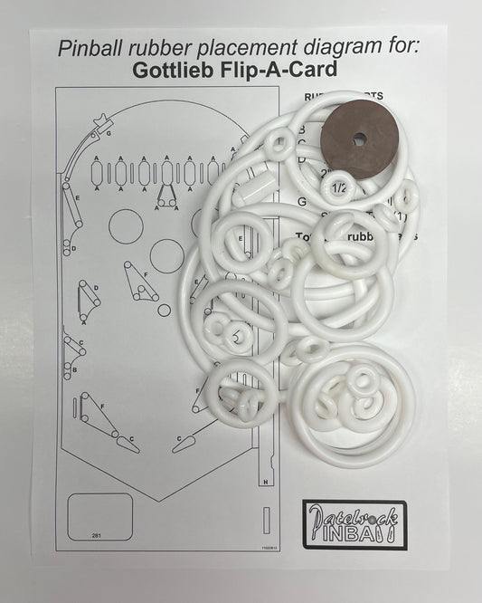 Gottlieb Flip A Card Pinball Machine Rubber Ring Kit