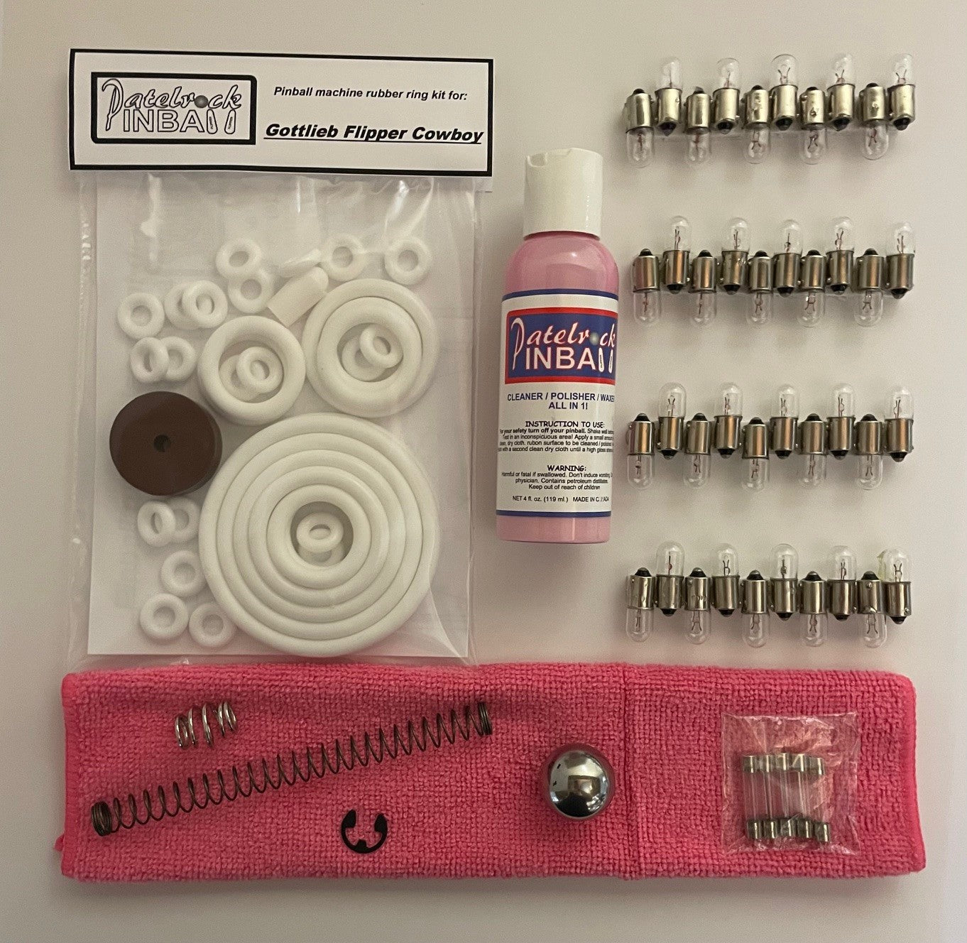 Gottlieb Flipper Cowboy Pinball Machine Maintenance Kit
