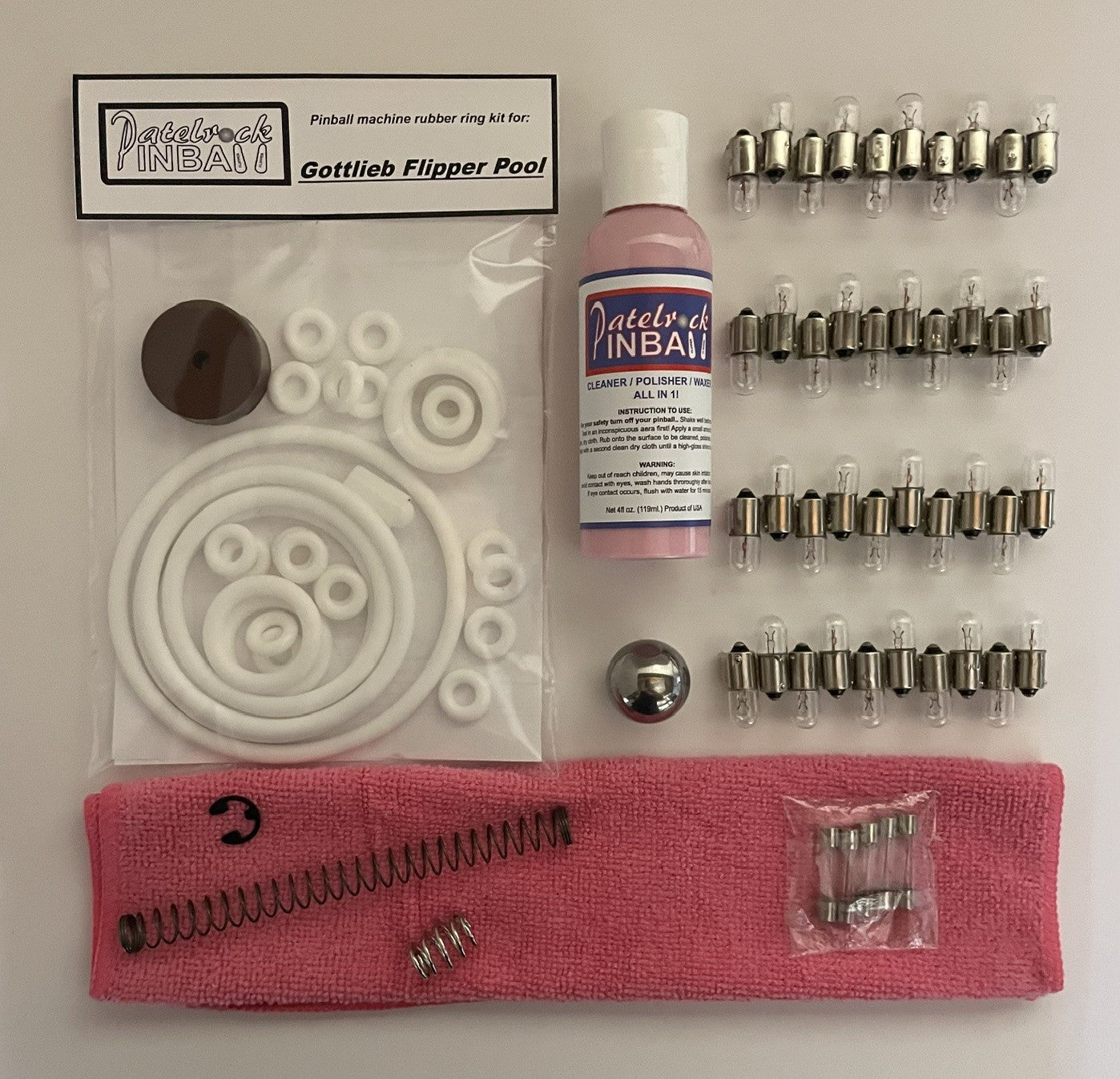 Gottlieb Flipper Pool Pinball Machine Maintenance Kit