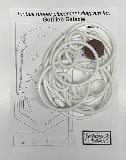 Gottlieb Galaxie Pinball Machine Rubber Ring Kit