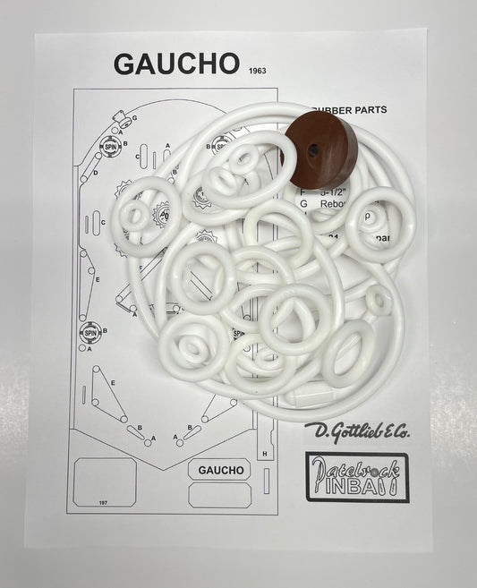 Gottlieb Gaucho Pinball Machine Rubber Ring Kit