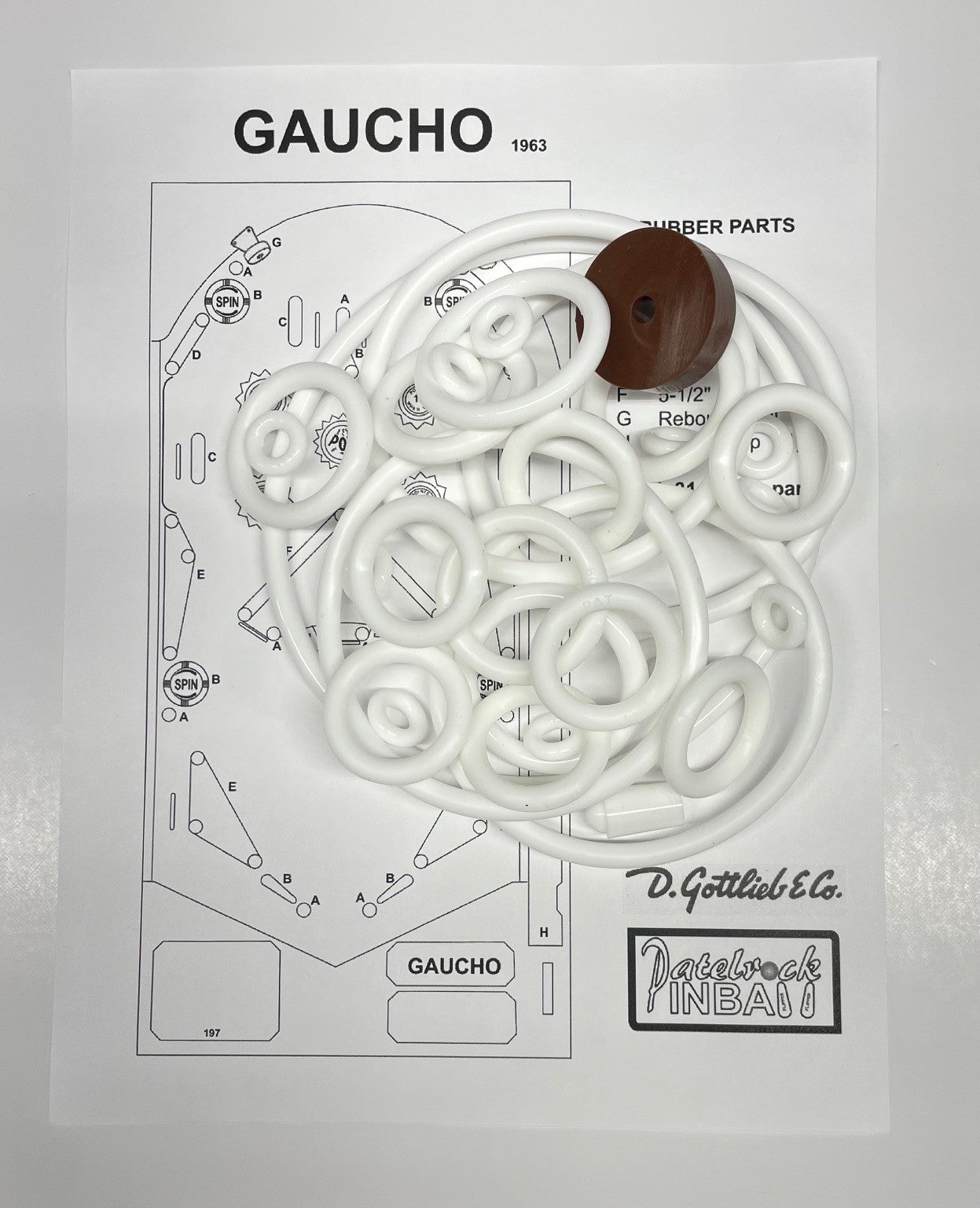 Gottlieb Gaucho Pinball Machine Maintenance Kit