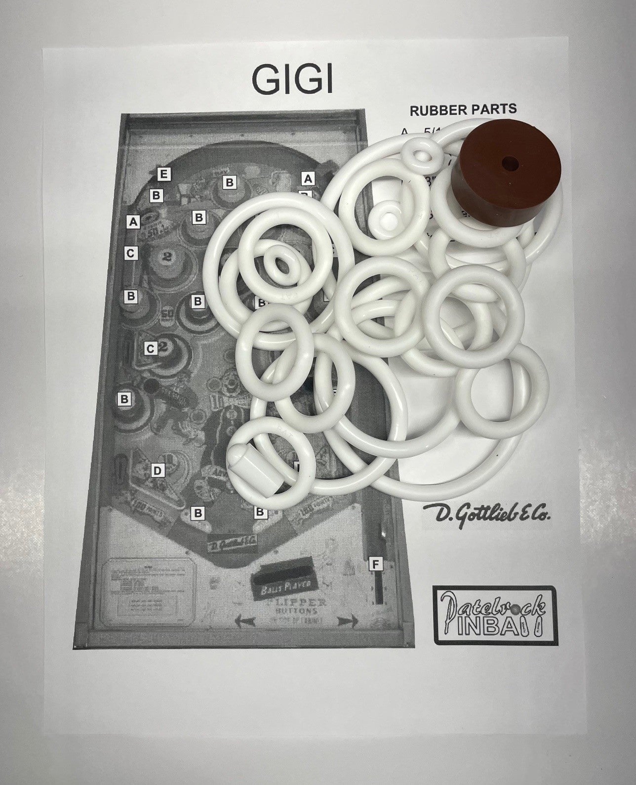 Gottlieb Gigi Pinball Machine Maintenance Kit