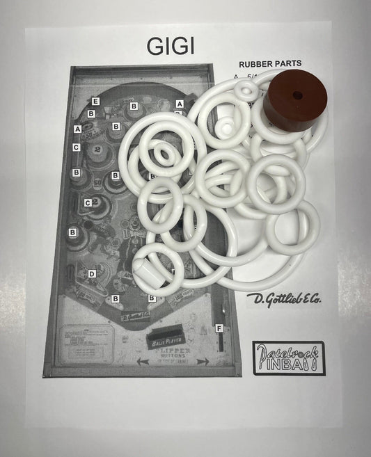 Gottlieb Gigi Pinball Machine Maintenance Kit