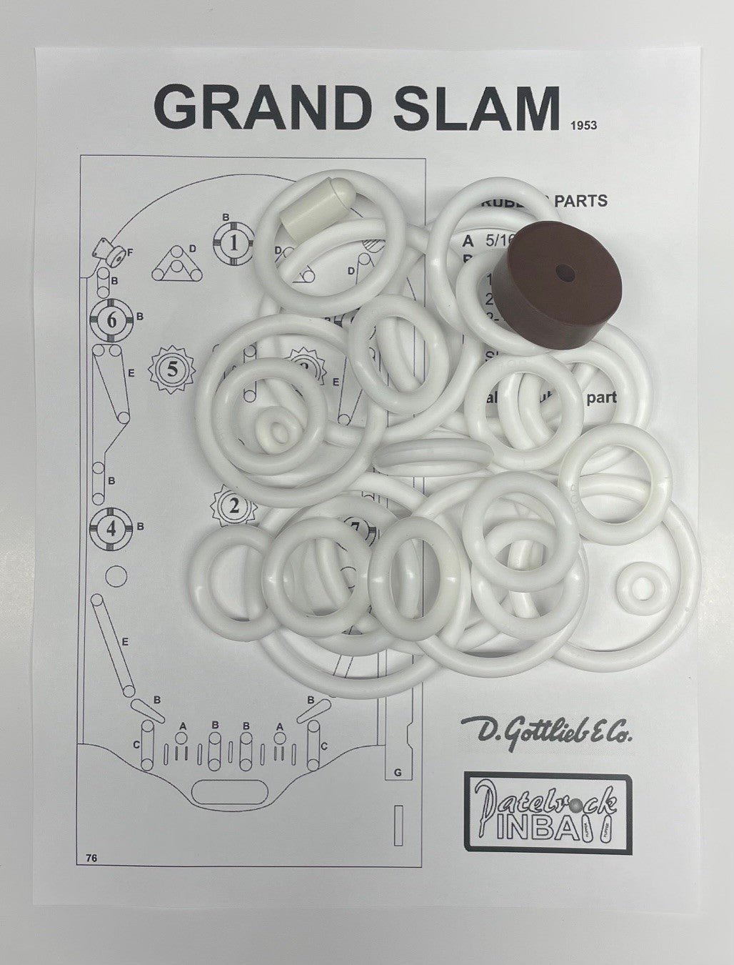 Gottlieb Grand Slam (1953) Pinball Machine Rubber Ring Kit