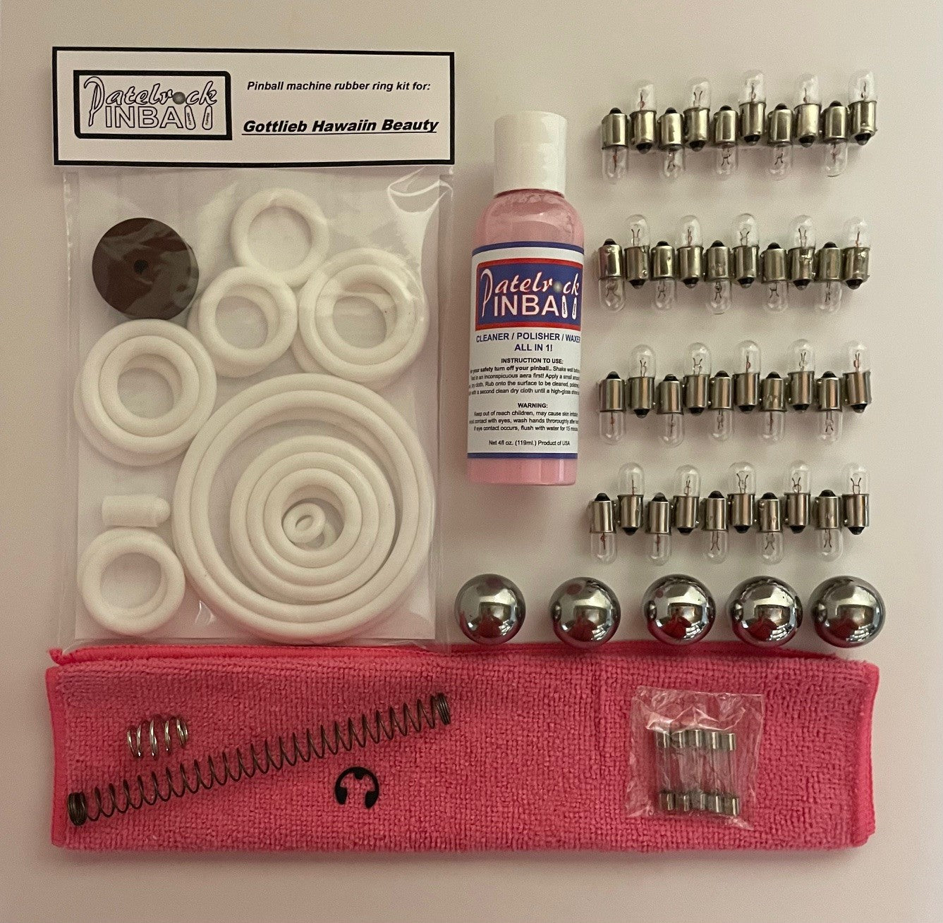 Gottlieb Hawaiian Beauty Pinball Machine Maintenance Kit