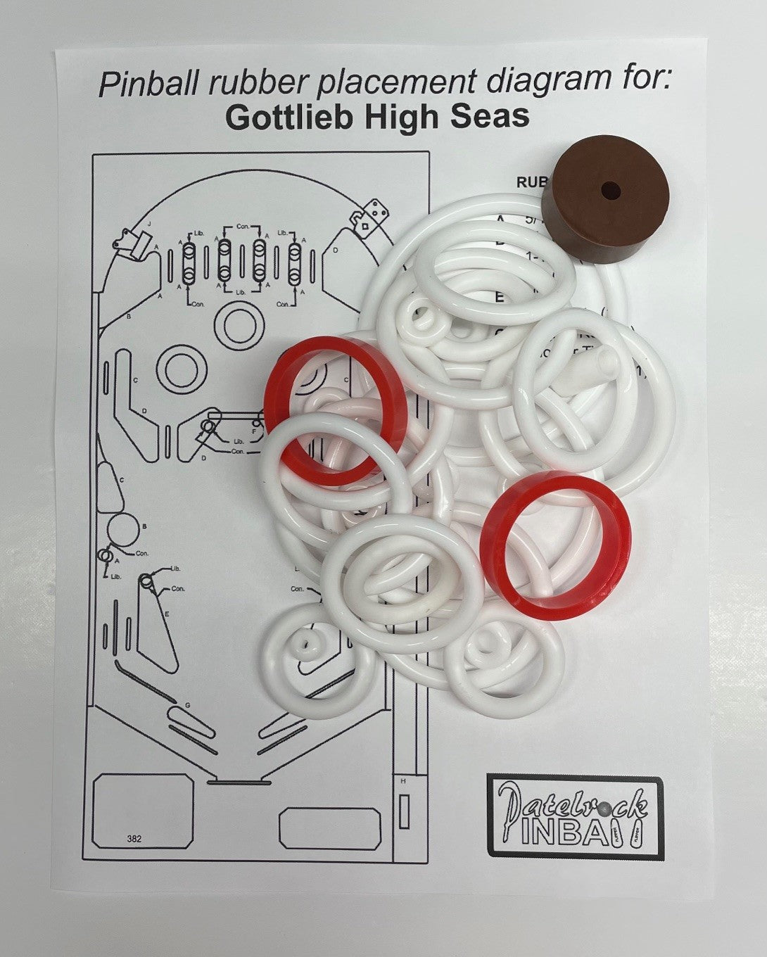 Gottlieb High Seas Pinball Machine Rubber Ring Kit