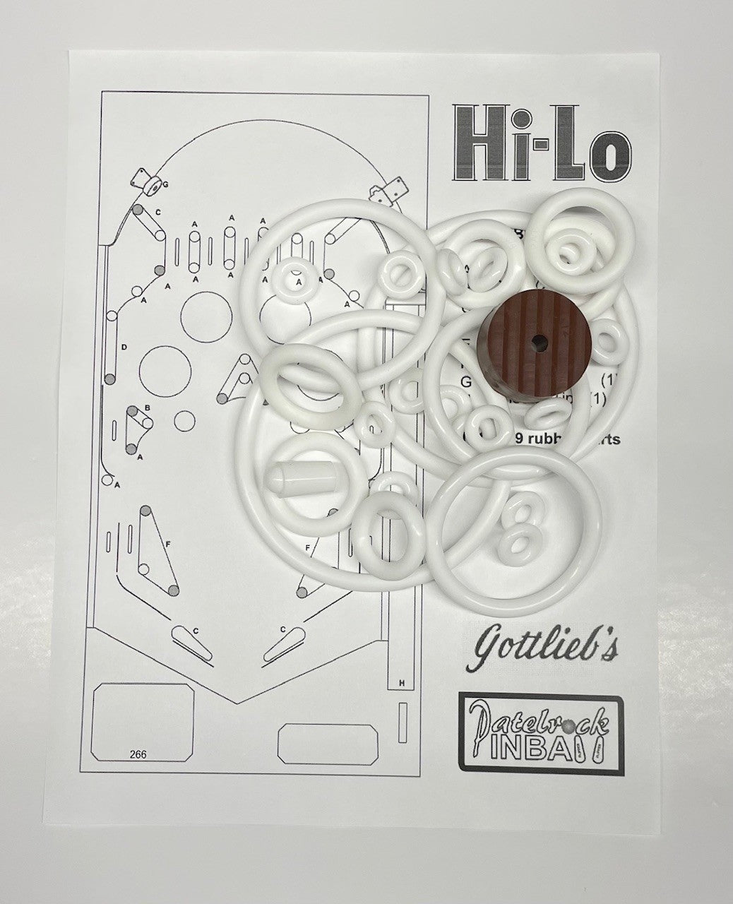 Gottlieb Hi-Lo Pinball Machine Rubber Ring Kit