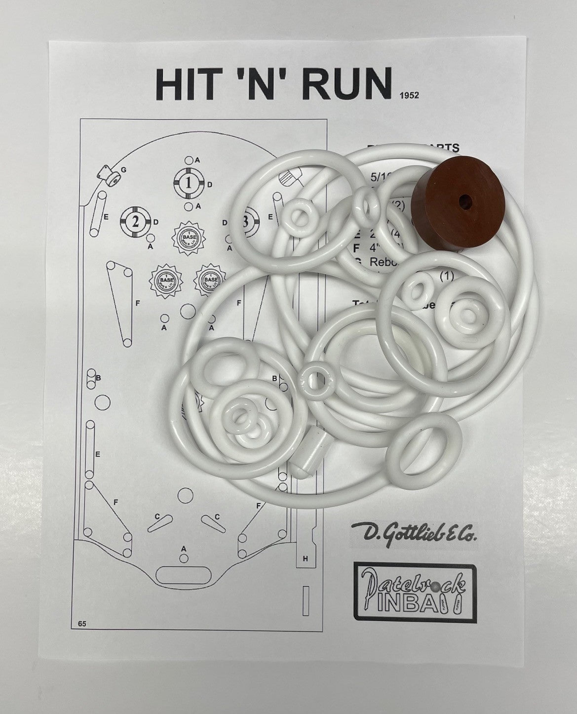Gottlieb Hit 'N' Run Pinball Machine Maintenance Kit