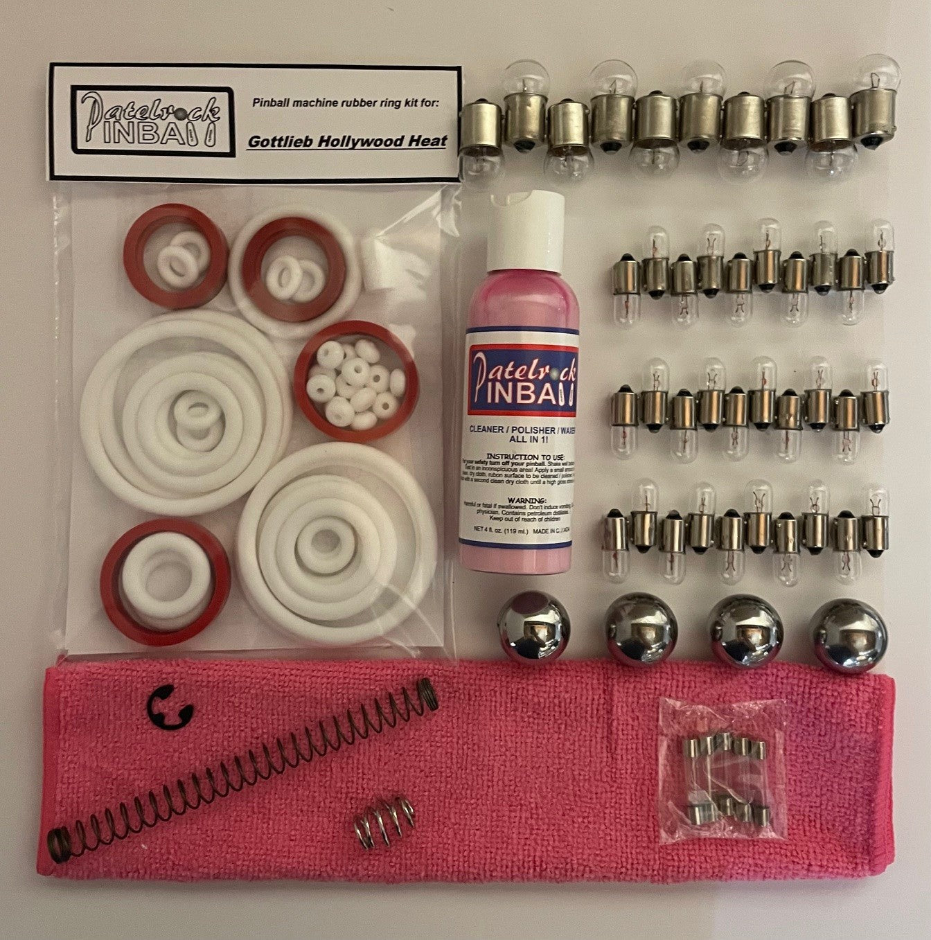Gottlieb Hollywood Heat Pinball Machine Maintenance Kit